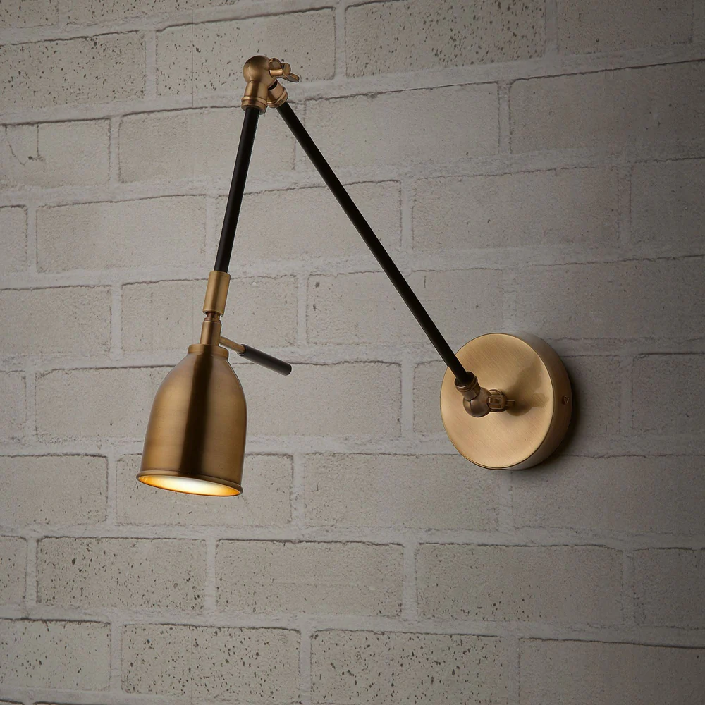 Pooky - Pick Wall Light - Black and Brass