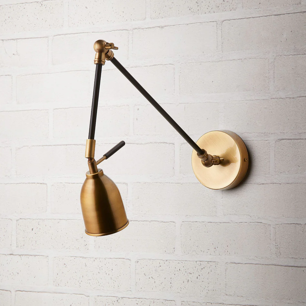 Pooky - Pick Wall Light - Black and Brass