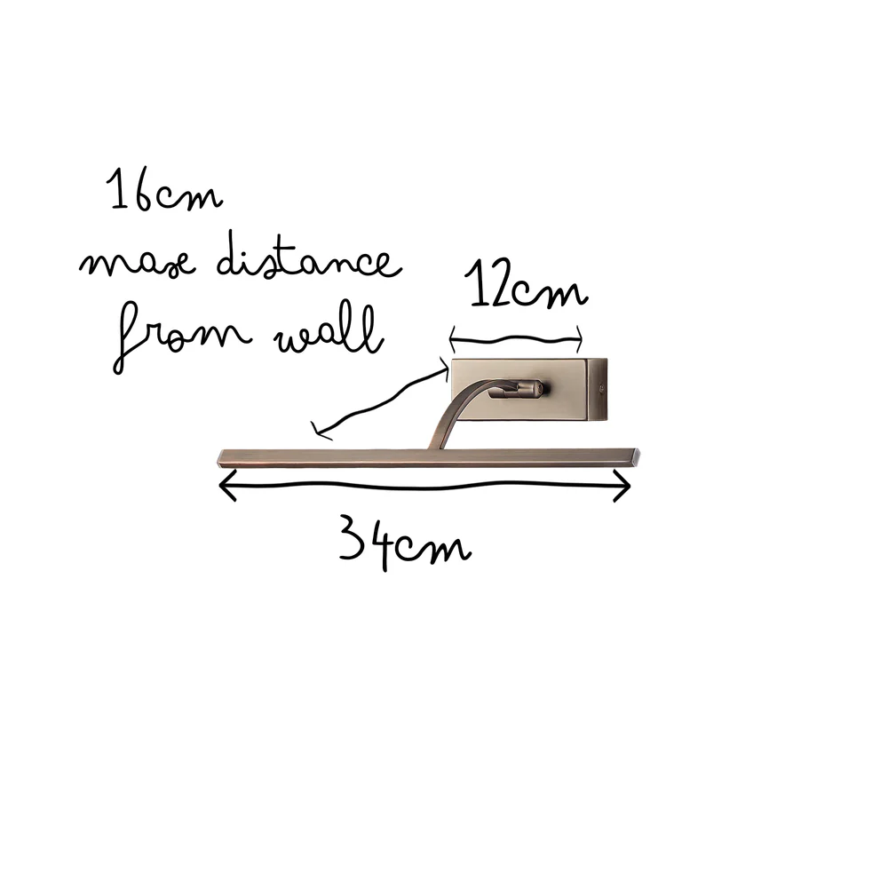 Pooky - Blake Dimmable Picture Light - Smaller - Bronze