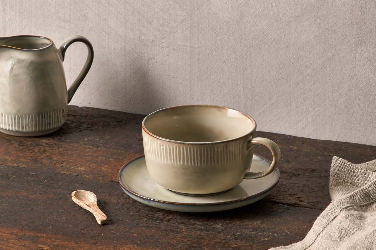 Nkuku - Malia Cup & Saucer - Cream