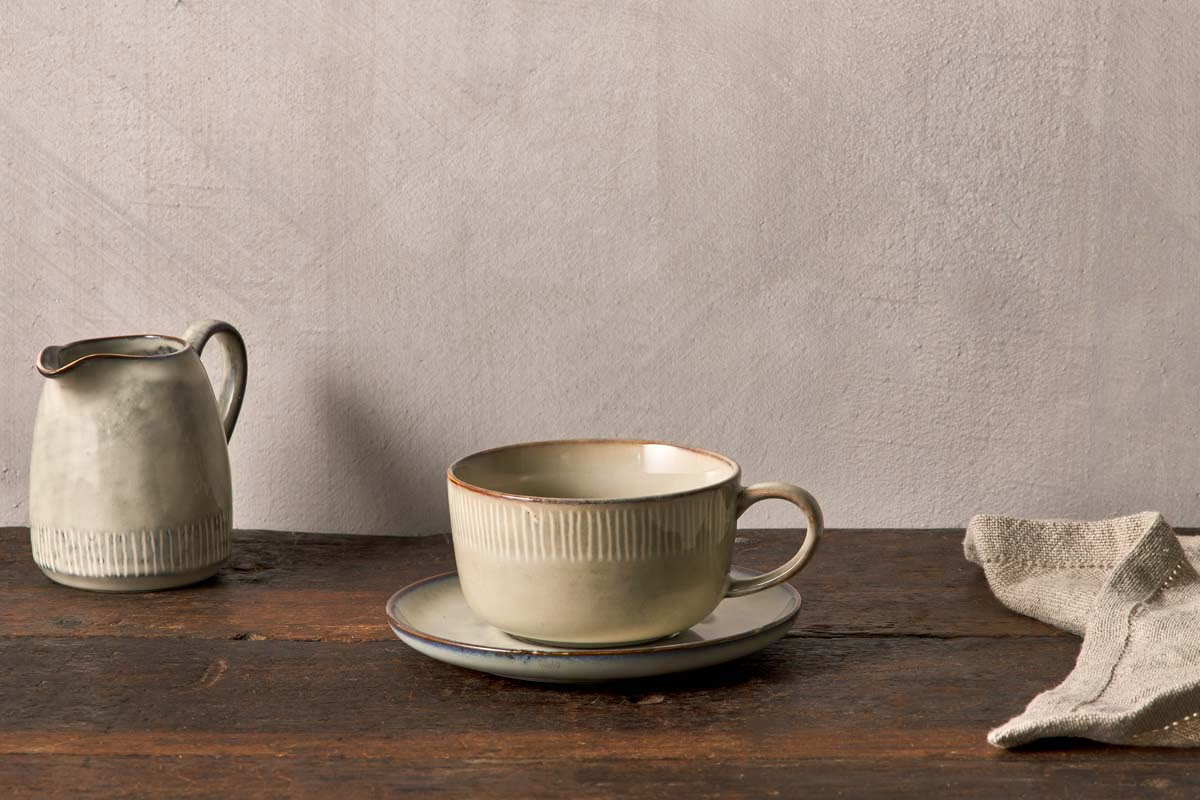 Nkuku - Malia Cup & Saucer - Cream