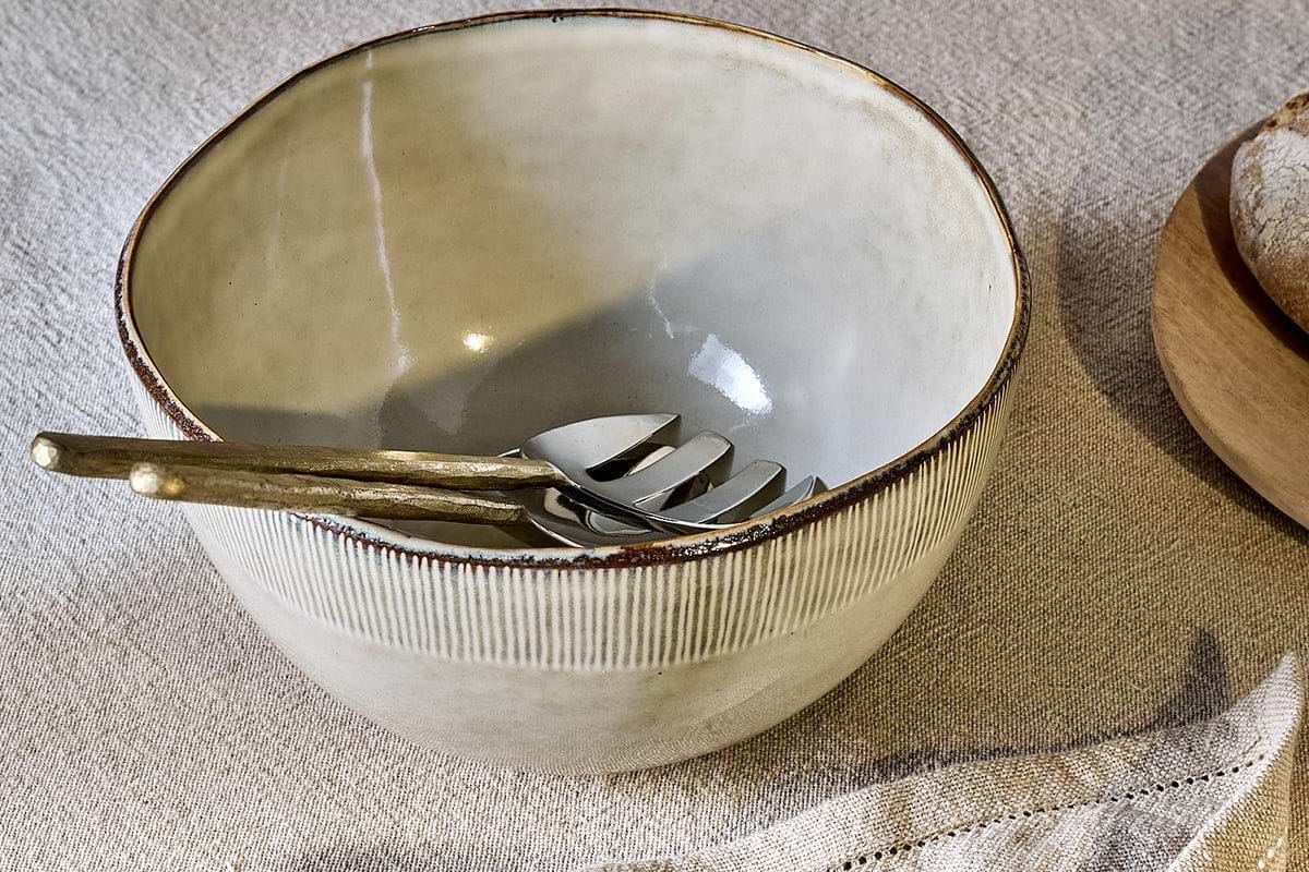 Nkuku - Malia Serving Bowl - Cream