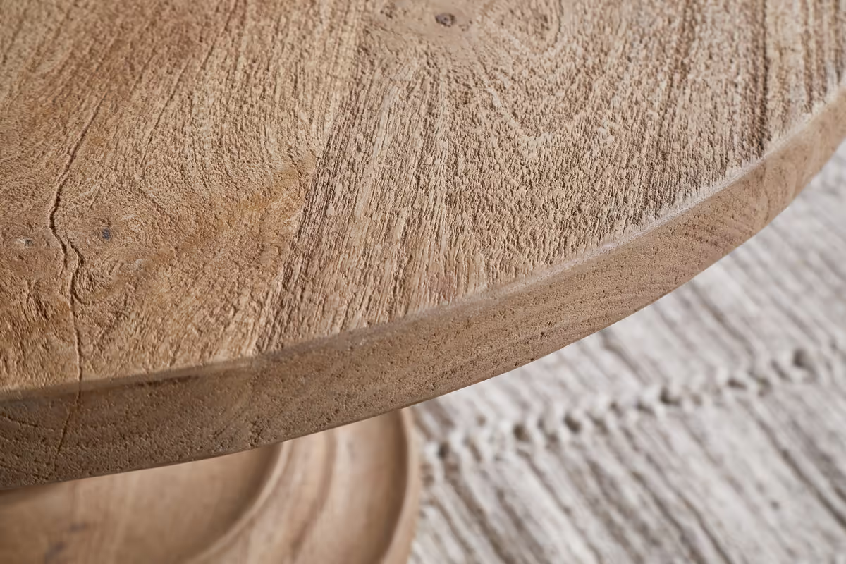 Nkuku - Laya Round Carved Coffee Table - Natural