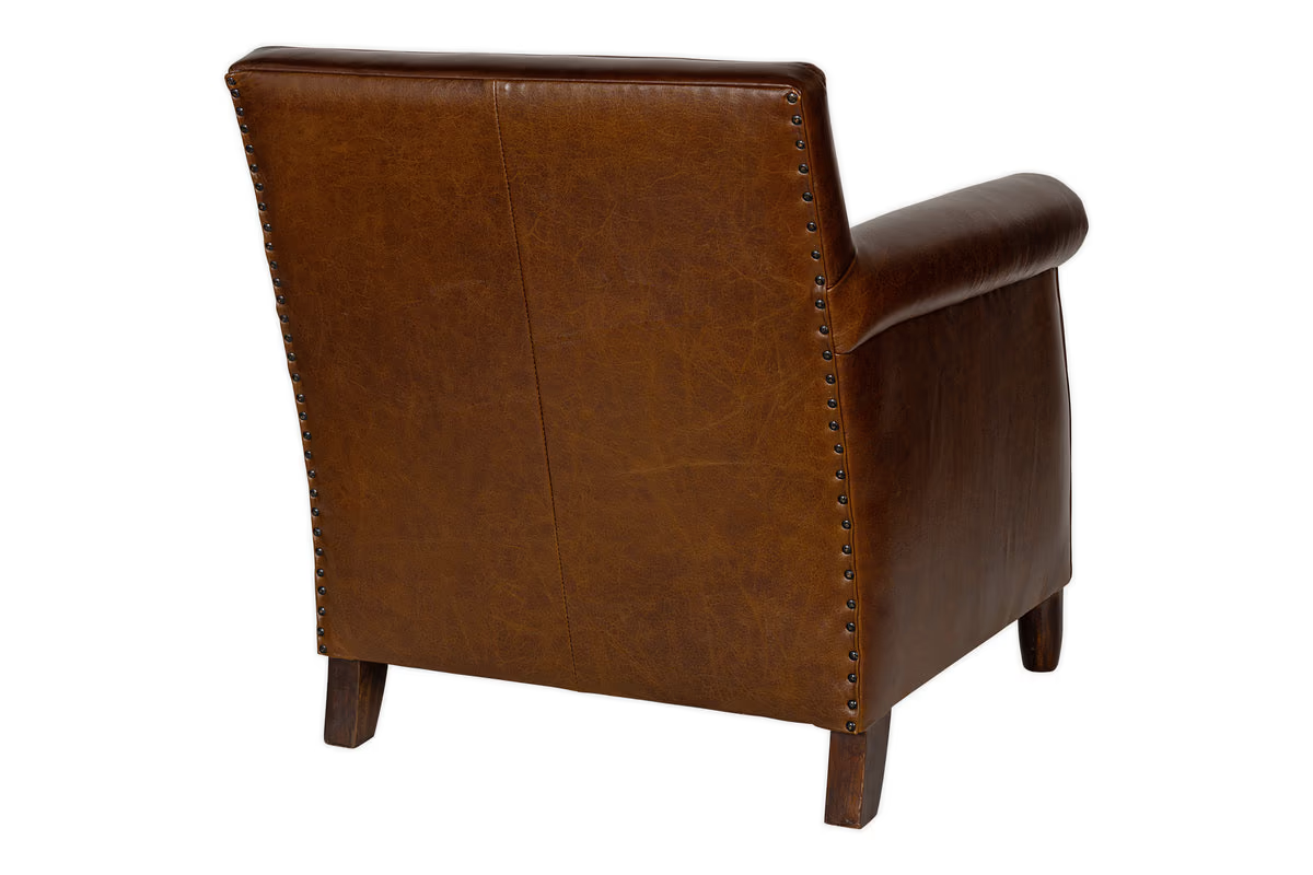 Nkuku - Knada Leather Armchair - Chocolate Brown