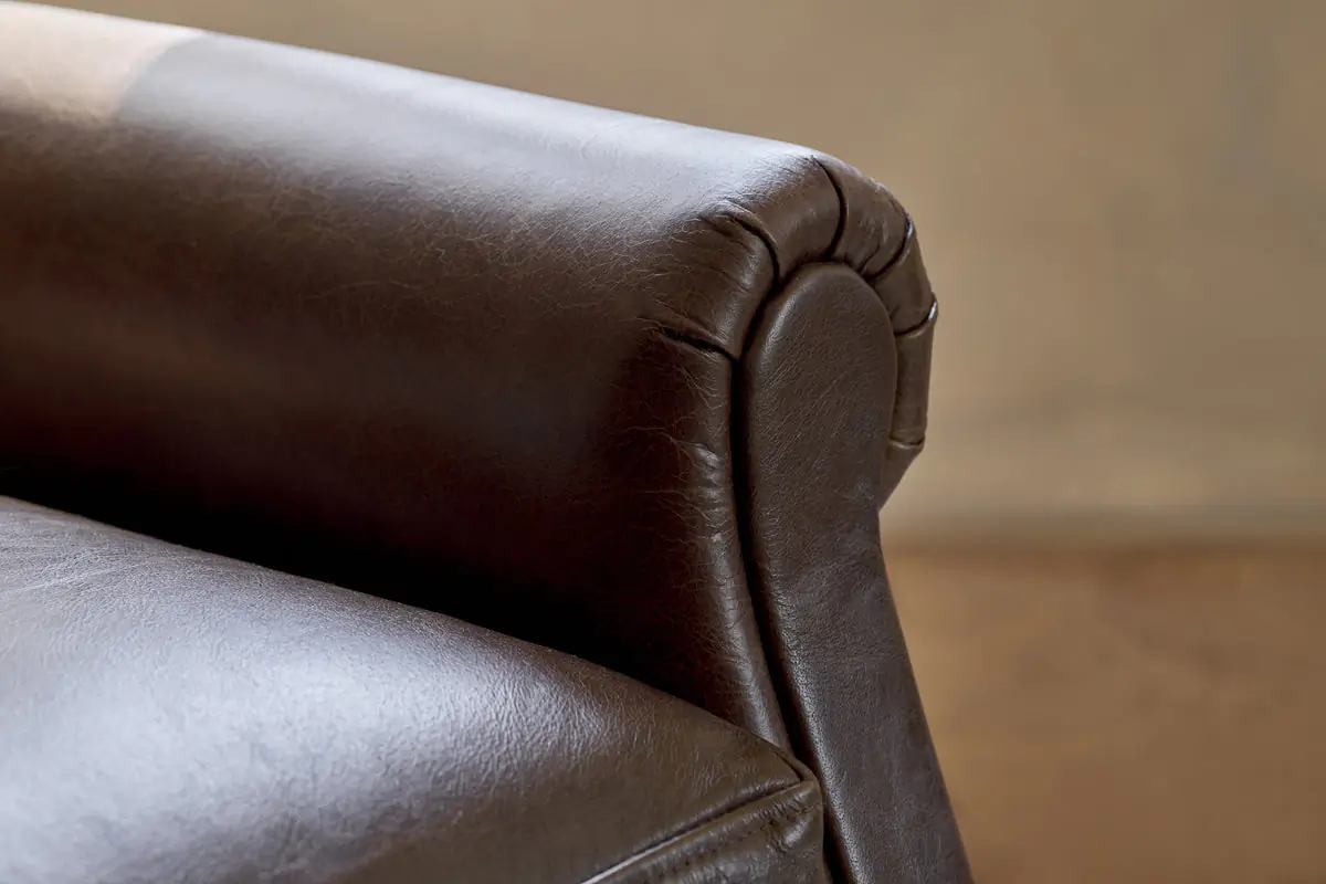 Nkuku - Knada Leather Armchair - Chocolate Brown