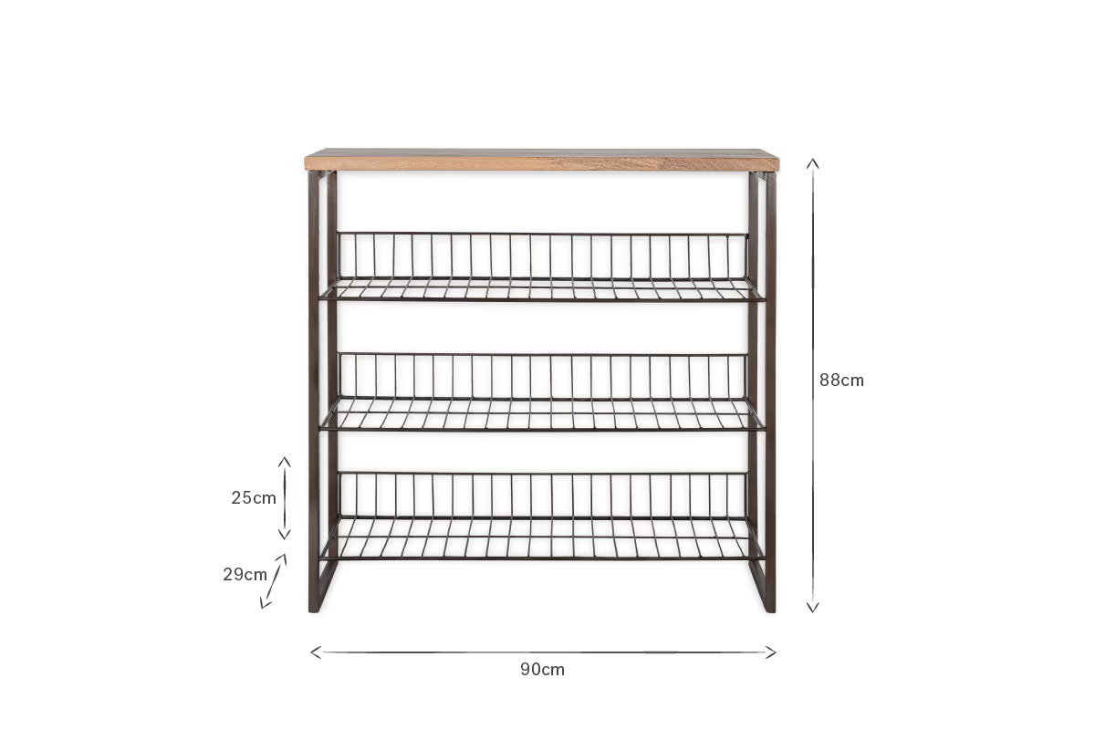 Nkuku - Kiyoma Iron & Wood Tall Standing Shelves - Natural
