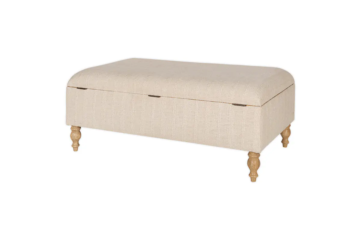Nkuku - Kiana Upholstered Storage Ottoman - Natural