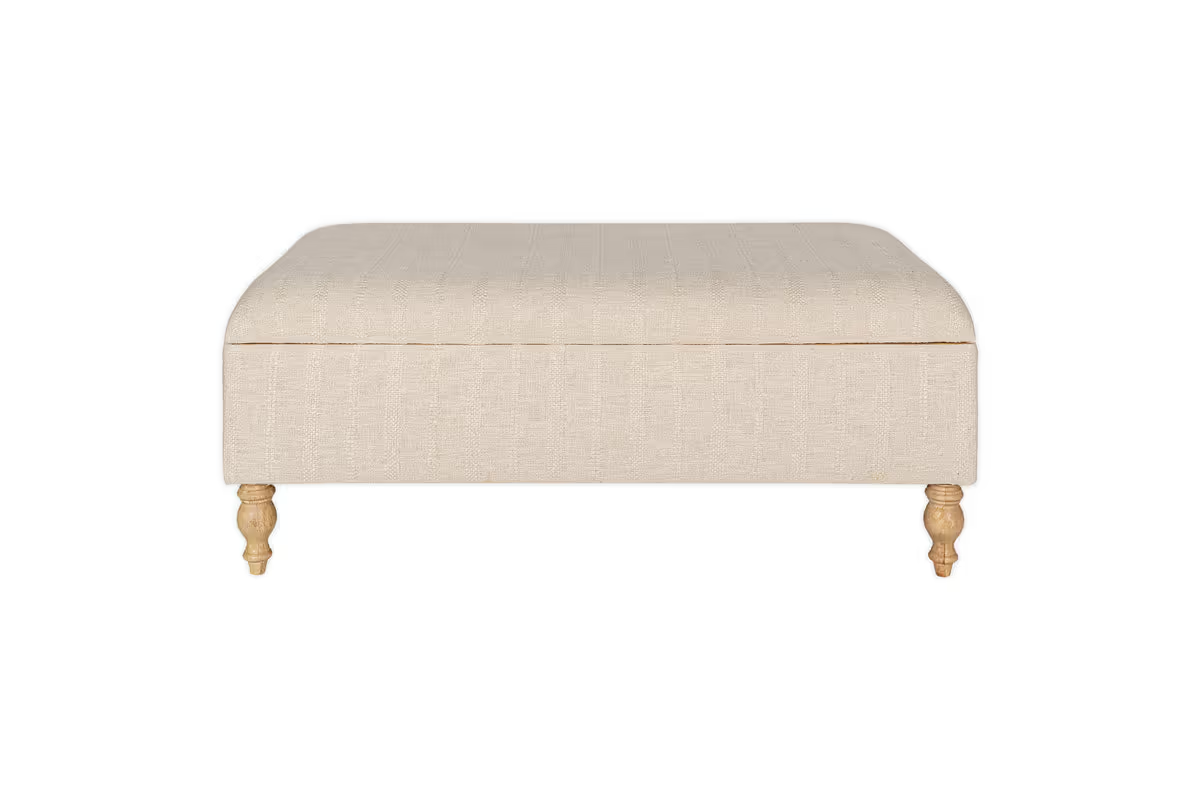 Nkuku - Kiana Upholstered Storage Ottoman - Natural
