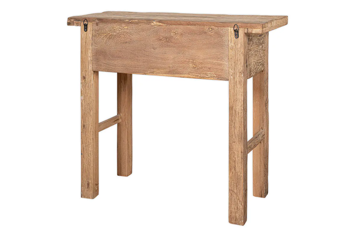 Nkuku - Ibo Reclaimed Wood 1 Drawer Console Table - Natural
