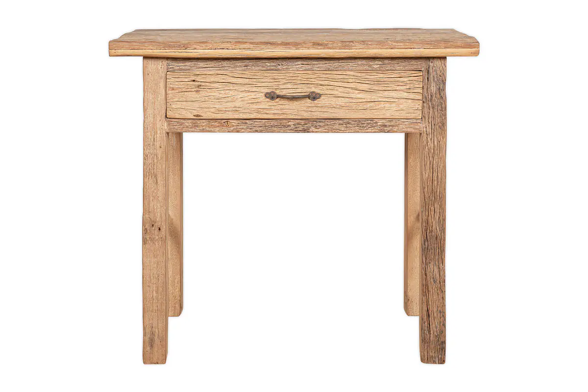 Nkuku - Ibo Reclaimed Wood 1 Drawer Console Table - Natural