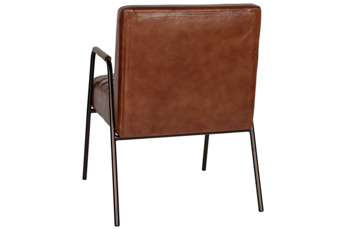 Nkuku - Hadithi Leather Occasional Chair - Chocolate Brown