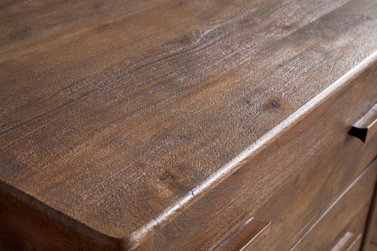 Nkuku - Anbu Acacia Chest of Drawers - Washed Walnut