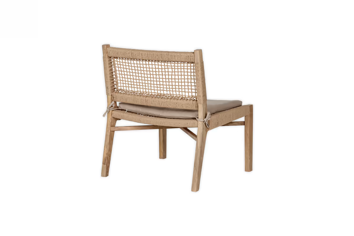 Nkuku - Aamani Mango Wood & Cord Occasional Chair - Natural