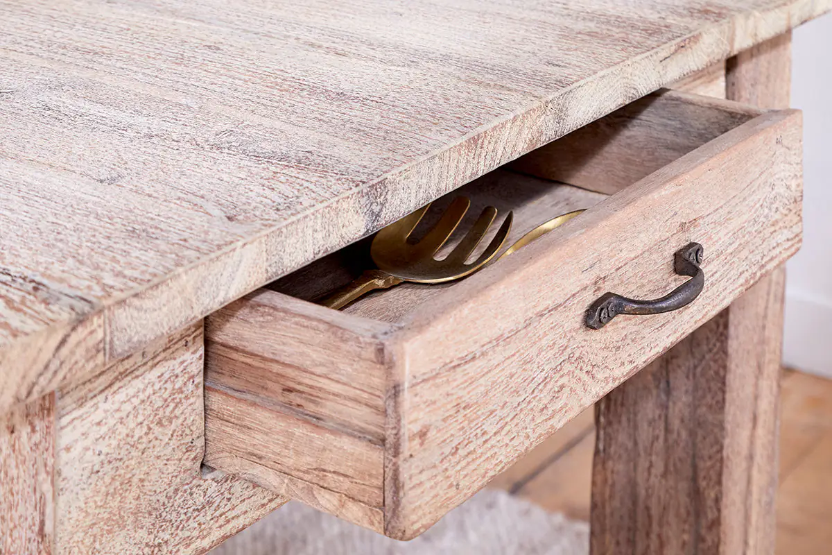 Nkuku - Fioni Reclaimed Wood Dining Table - Natural - Large