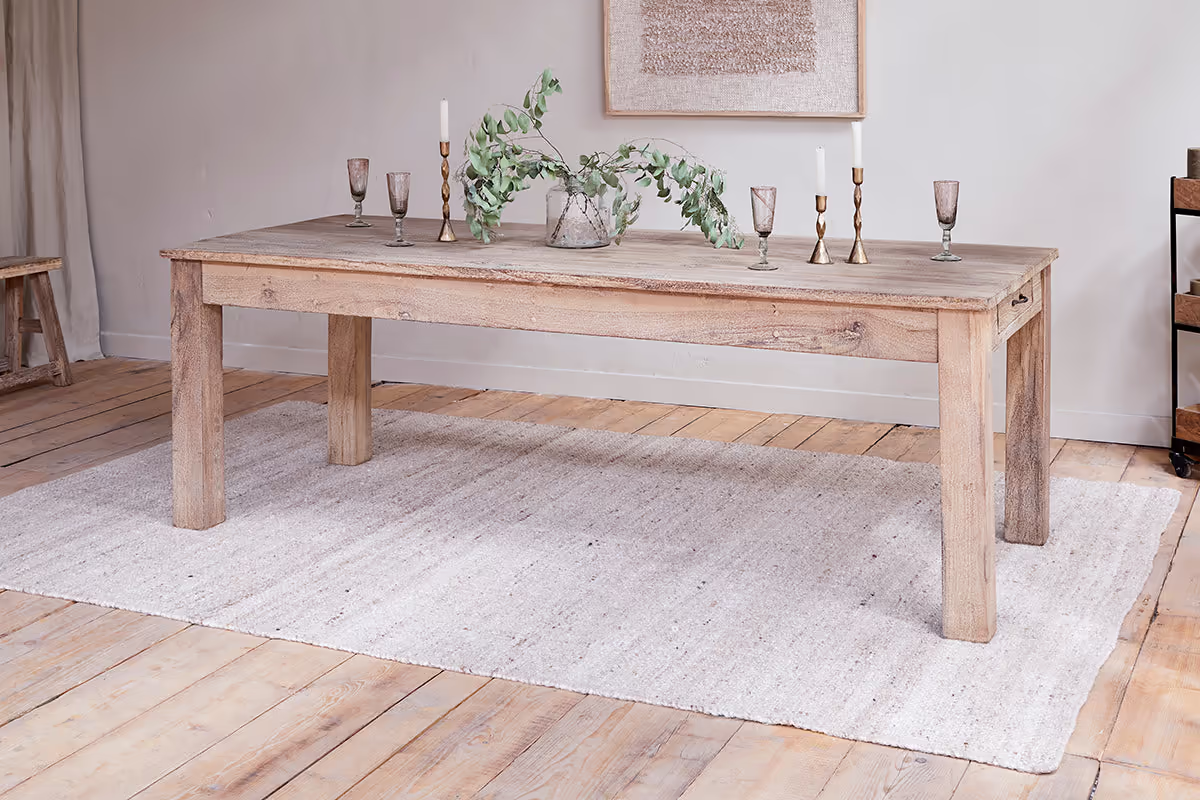 Nkuku - Fioni Reclaimed Wood Dining Table - Natural - Large