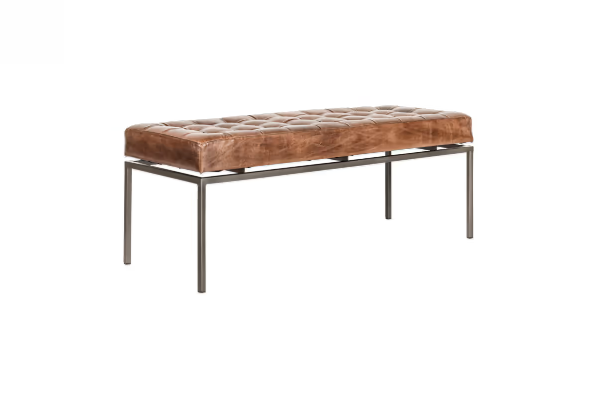 Nkuku - Nasan Leather Upholstered Bench
