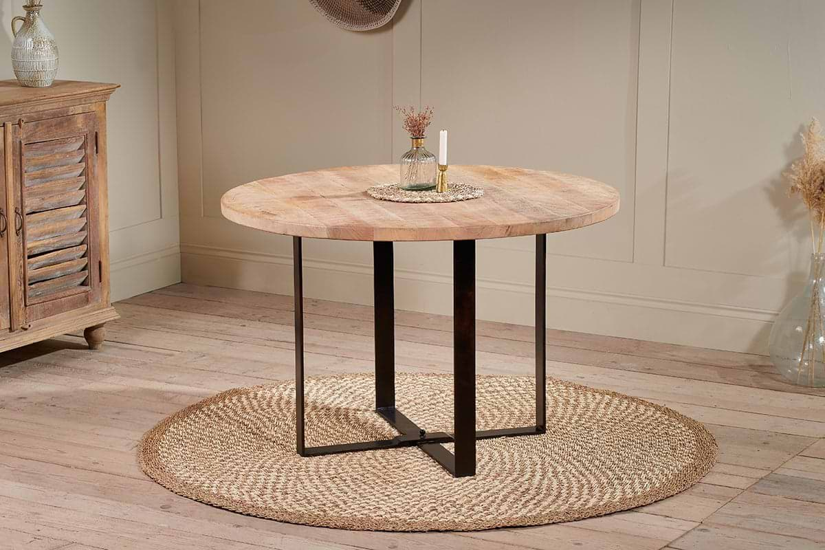 Nkuku - Fia Mango Wood Round Dining Table