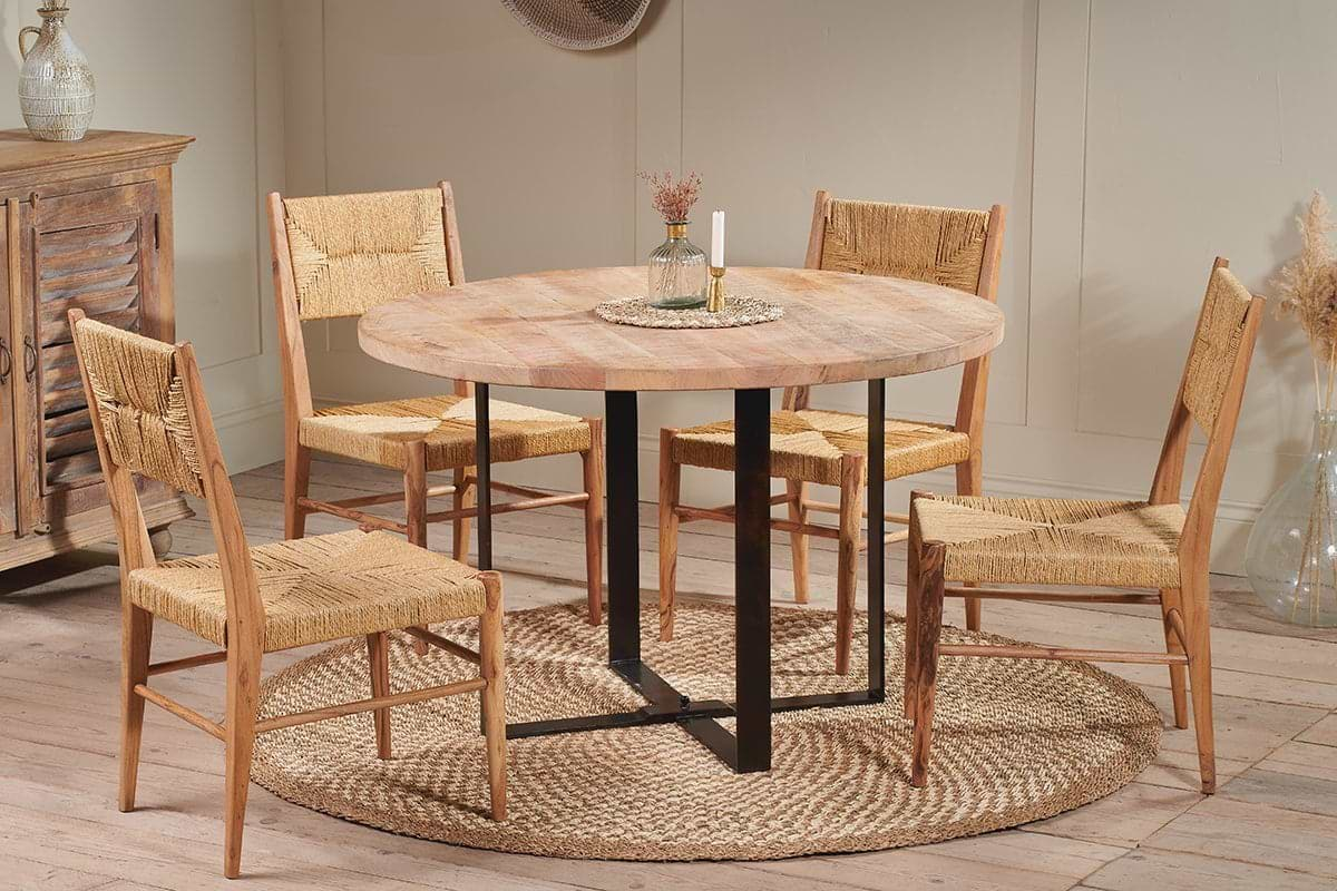 Nkuku - Fia Mango Wood Round Dining Table