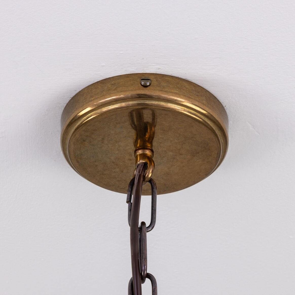 Mullan Irvine Modern Brass Chandelier Eight-Light - Antique Brass Finish