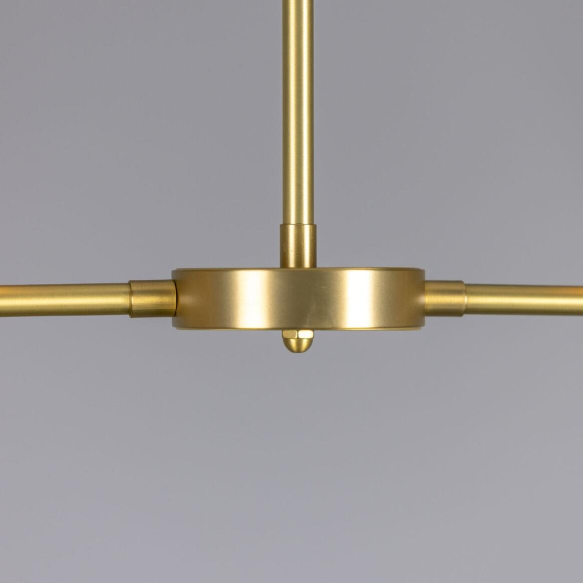 Mullan Salvador Island Bar Chandelier with Brass Shades - Satin Brass / Powder-Coated Matte Black Shades Finish