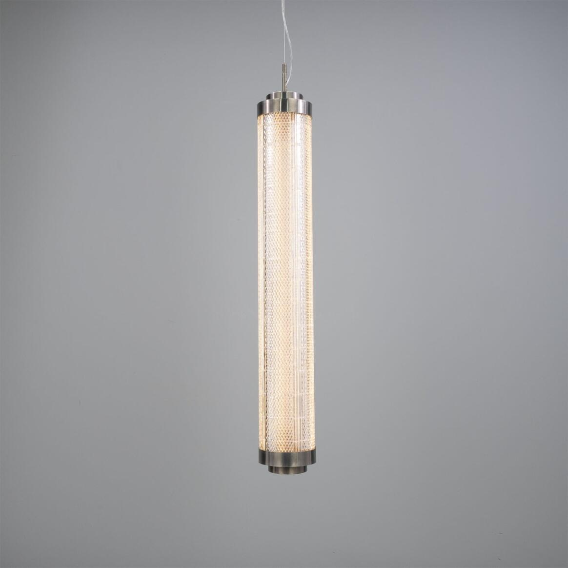 Mullan Ashford Neo-Victorian Vertical Linear Pendant Light 102cm IP20 - Antique Silver Finish