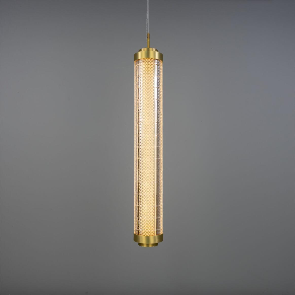 Mullan Ashford Neo-Victorian Vertical Linear Pendant Light 102cm IP20 - Satin Brass Finish
