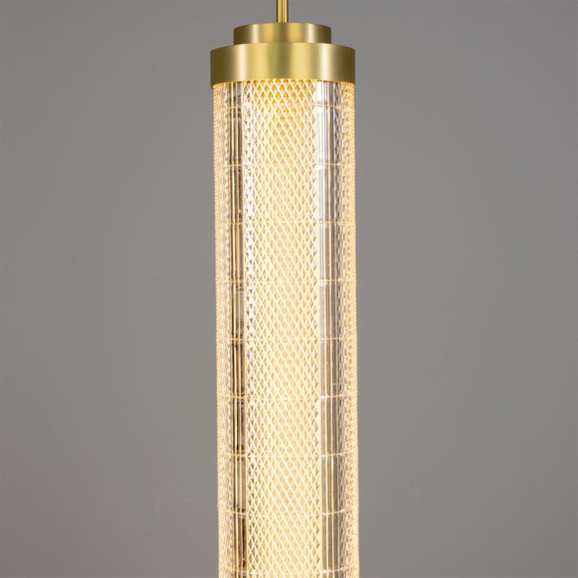 Mullan Ashford Neo-Victorian Vertical Linear Pendant Light 102cm IP20 - Satin Brass Finish