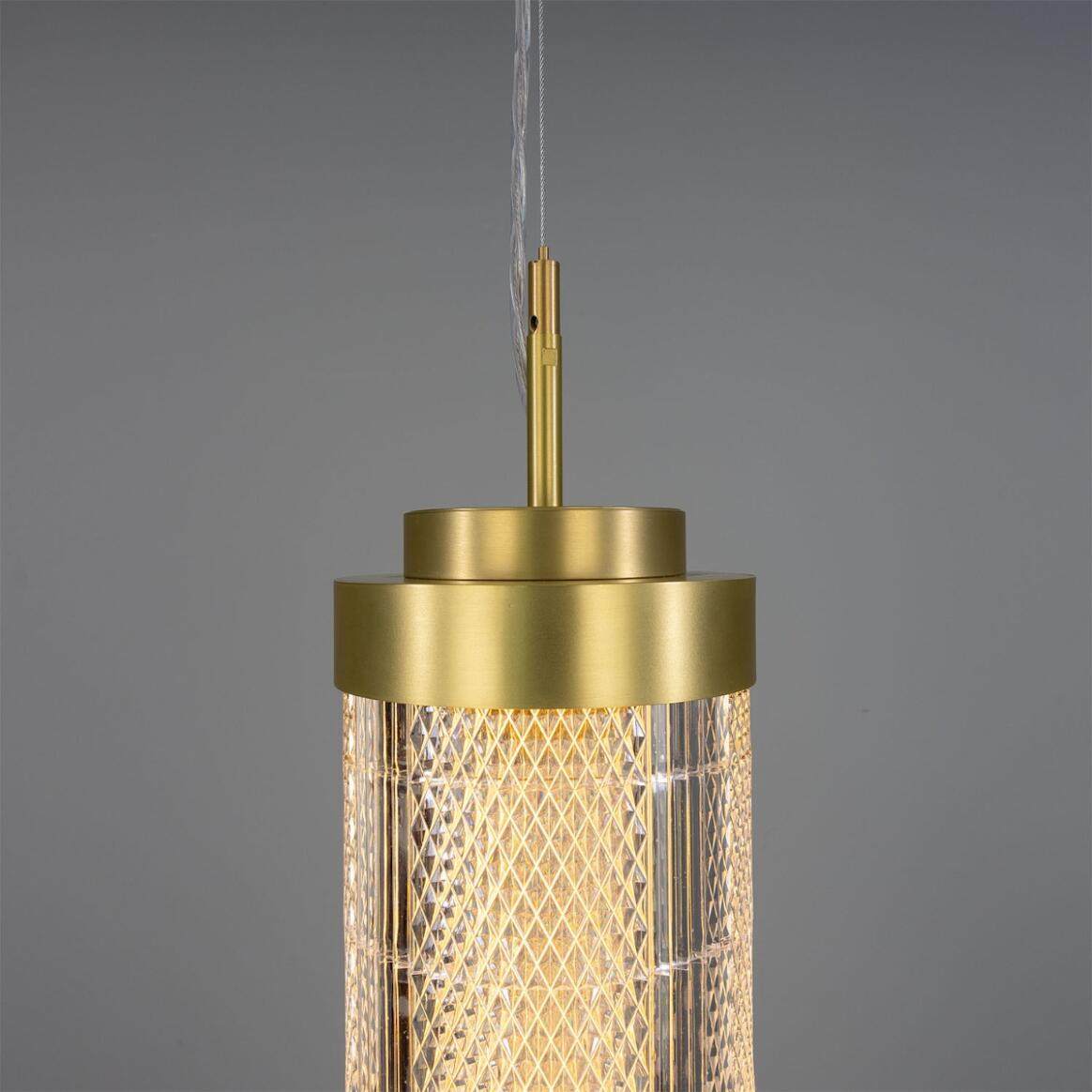 Mullan Ashford Neo-Victorian Vertical Linear Pendant Light 102cm IP20 - Satin Brass Finish