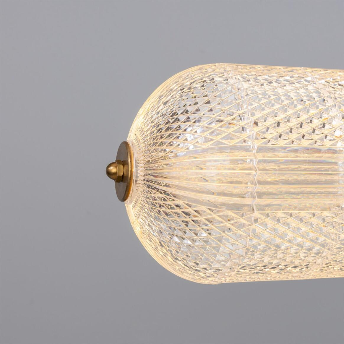 Mullan Ashford Neo-Victorian Linear Pendant Light 138cm IP20 - Antique Brass Finish