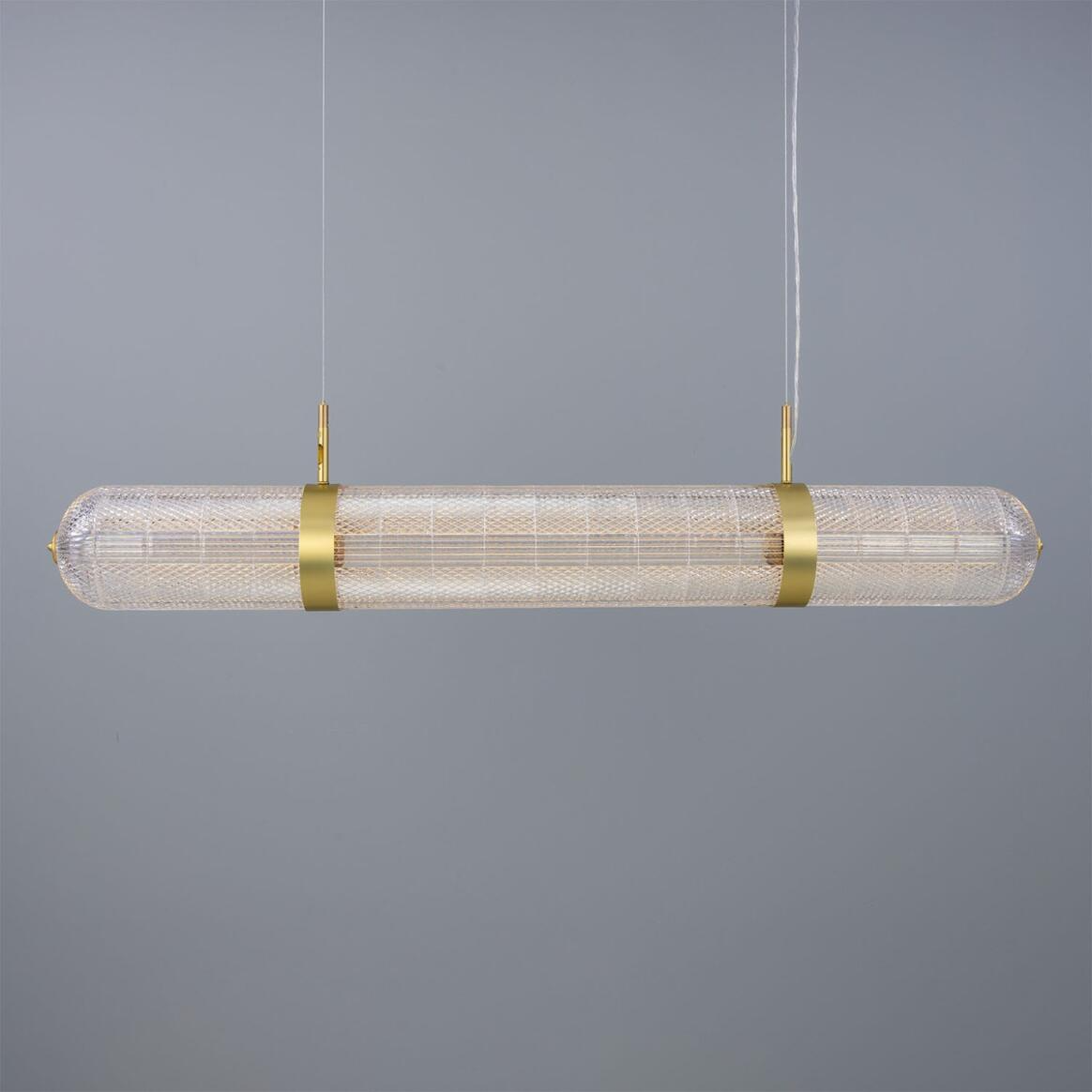 Mullan Ashford Neo-Victorian Linear Pendant Light 138cm IP20 - Satin Brass Finish