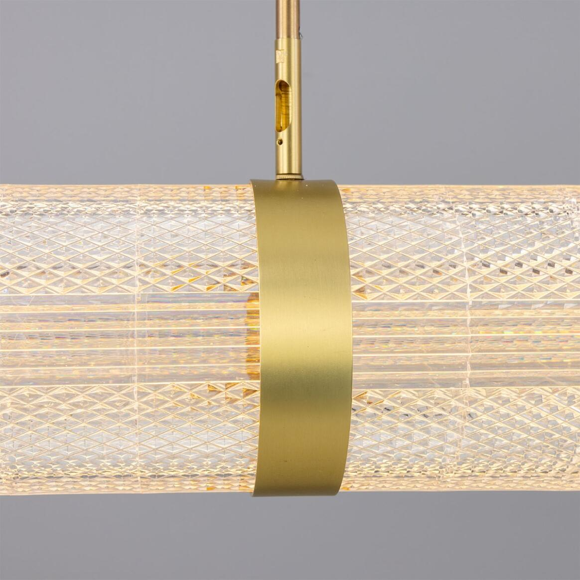 Mullan Ashford Neo-Victorian Linear Pendant Light 138cm IP20 - Satin Brass Finish
