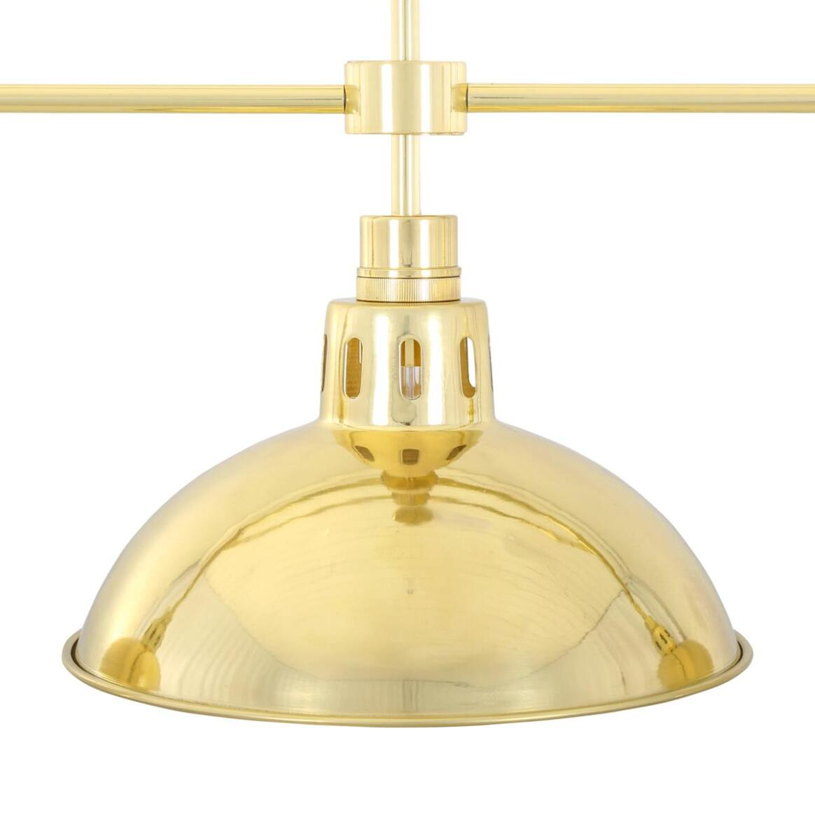 Mullan Georgia Vintage Brass Bar Pendant Three Light - Polished Brass Finish