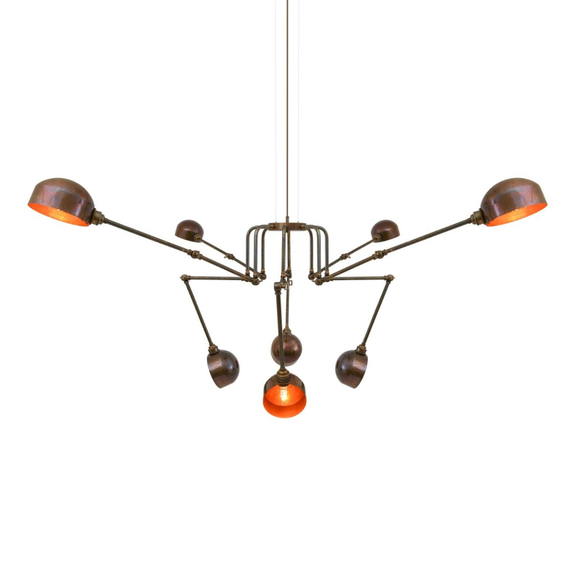 Mullan San Jose Eight-Arm Brass Chandelier - Antique Brass Finish