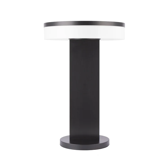 Northern Light - Capri Table Lamp - Black Grey Finish - Opal Acrylic Shade