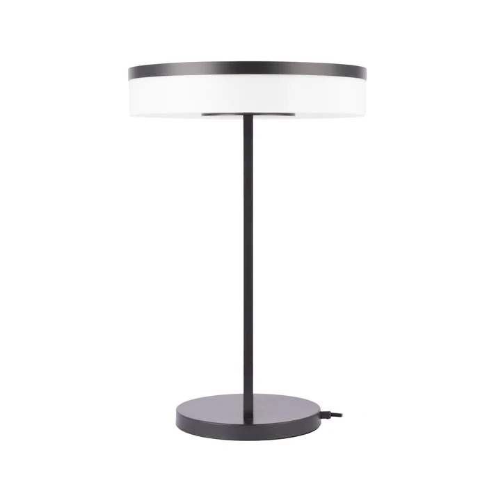 Northern Light - Capri Table Lamp - Black Grey Finish - Opal Acrylic Shade