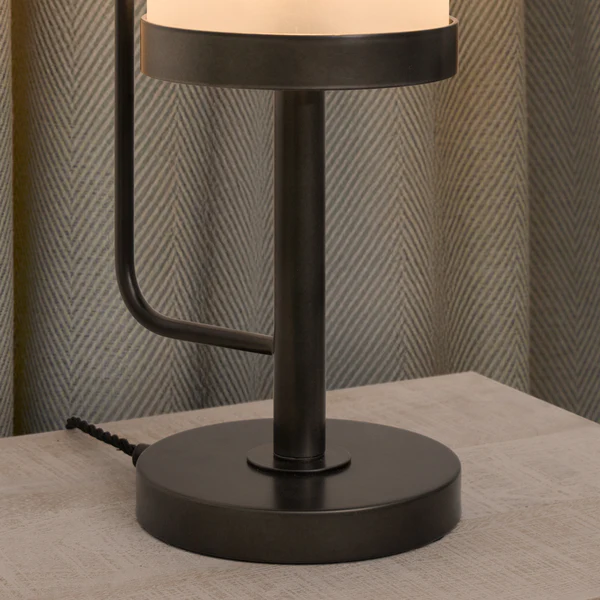 Northern Light - Salto Table Lamp - Pewter Finish - Frosted Glass Shade