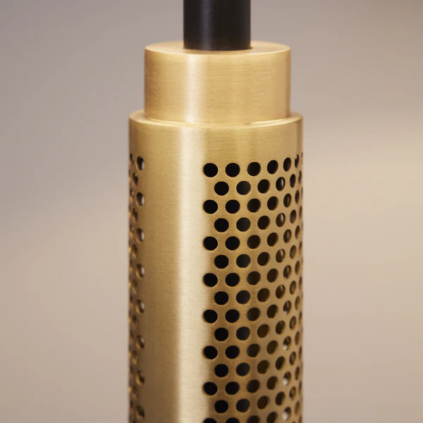 Northern Light - Walton Table Lamp Military Shade - Brushed Brass Finish - 10" Drum Military Shade