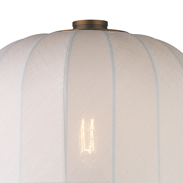 Northern Light - Heslop Table Lamp Large - Old English Brass Light White Marble Finish - 12" Cloche Snowdrift Shade