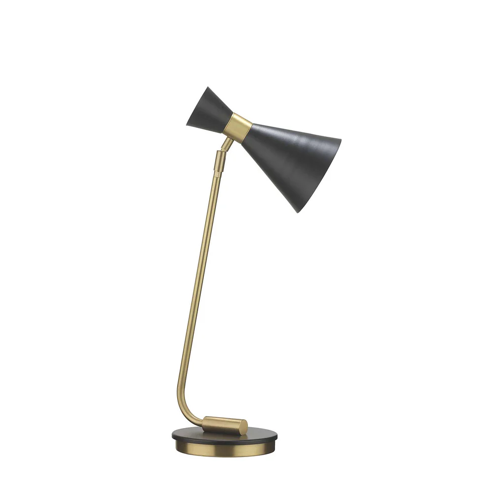 Northern Light - Pello Table Lamp - Matt Black Brushed Brass Finish