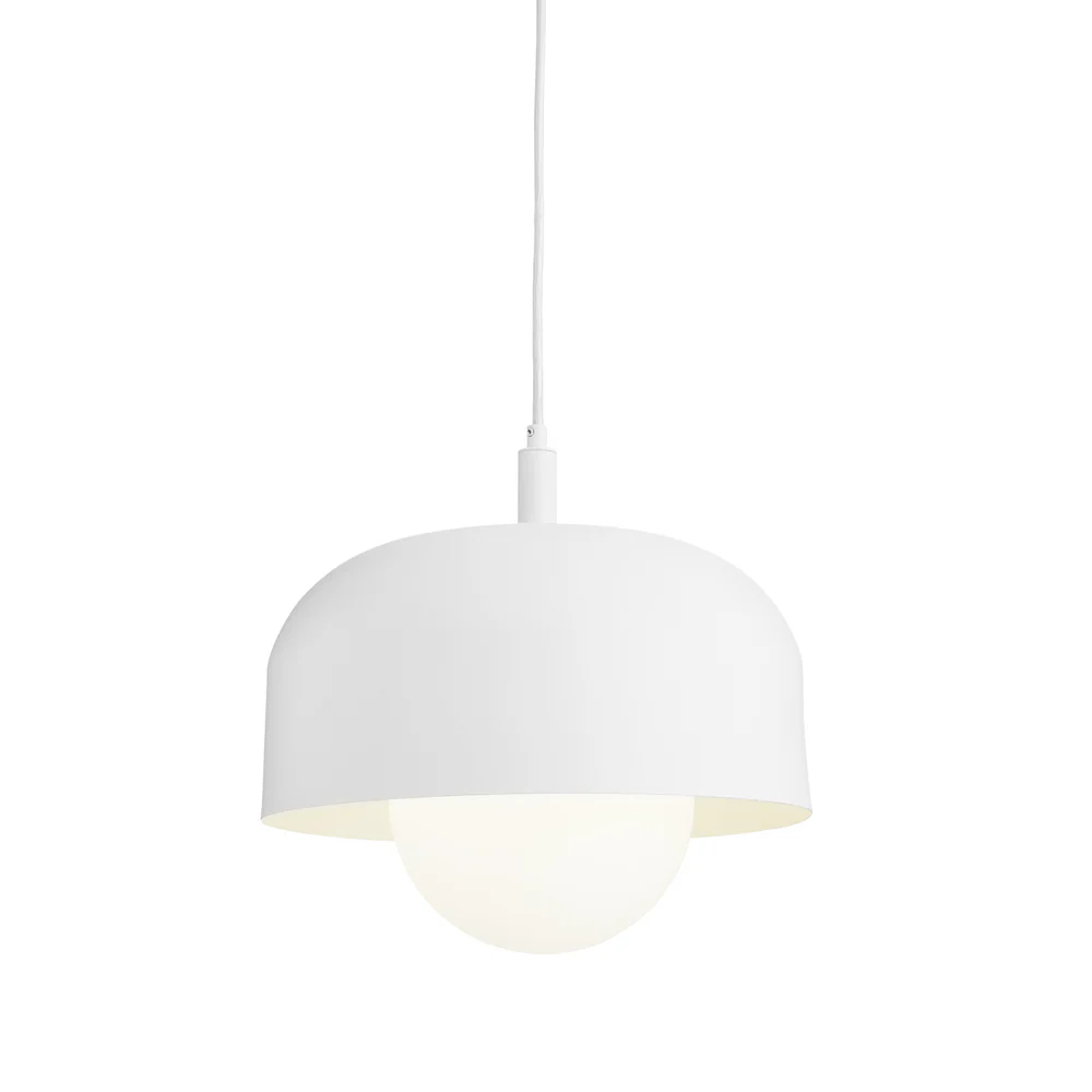 Northern Light - Bourbon Opal Pendant Ceiling Lights - White Finish - Matt Opal Glass Globe Ø200 mm Shade