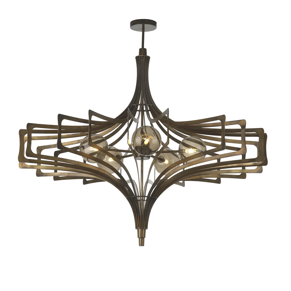 Northern Light - Aurelia Chandelier Ceiling Lights - Patinated Gold Finish