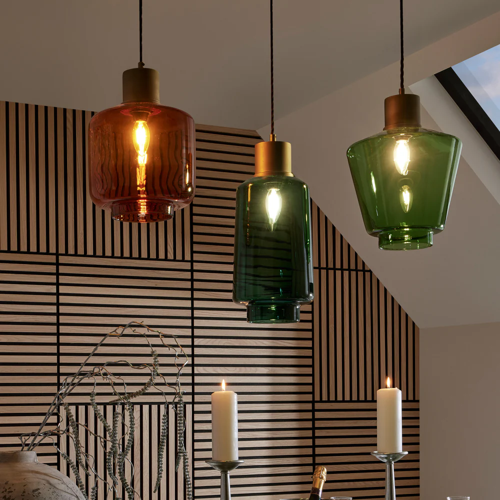 Northern Light - Levitt Pendant Ceiling Lights - Teal Brass Medium Finish - Teal Shade