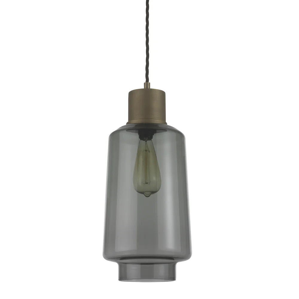 Northern Light - Levitt Pendant Ceiling Lights - Smoke Brass Medium Finish - Smoke Shade