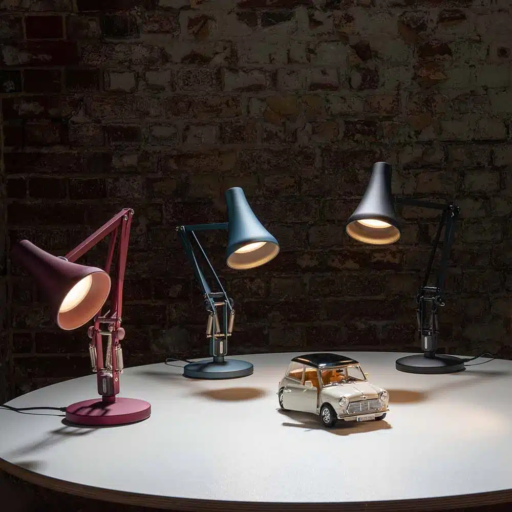 Anglepoise Light - 90 Mini Mini Desk Lamp Steel Blue - Steel Blue Finish - Arms and Aluminium Shade