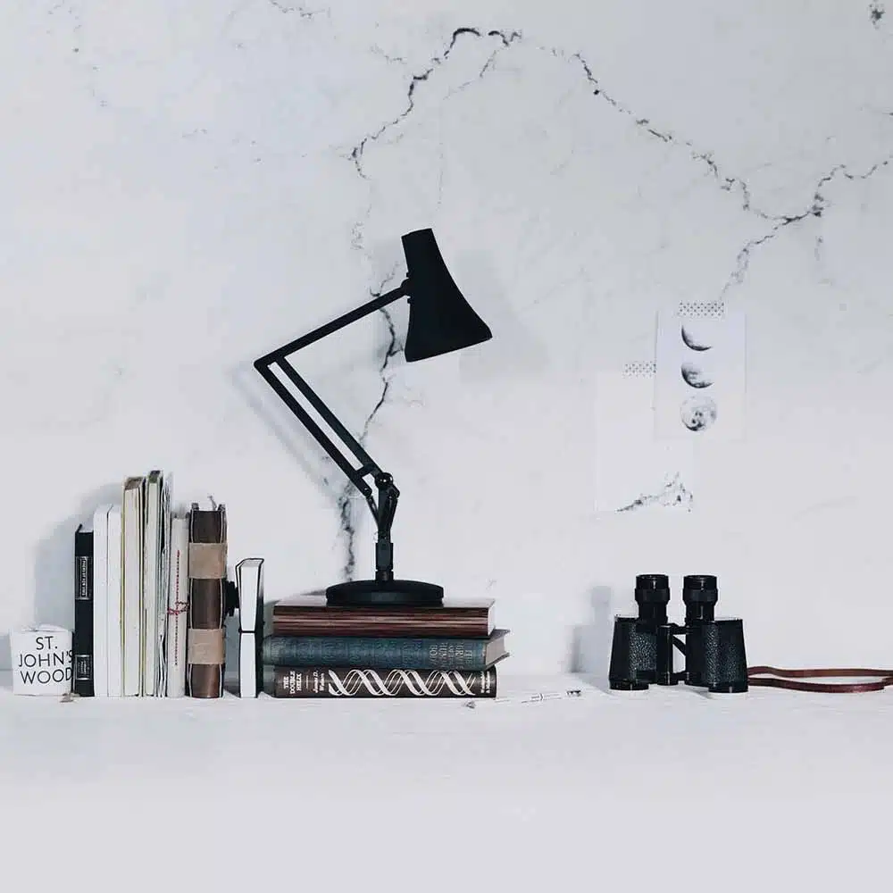 Anglepoise Light - 90 Mini Mini Desk Lamp Carbon Black - Carbon Black Finish - Arms and Aluminium Shade