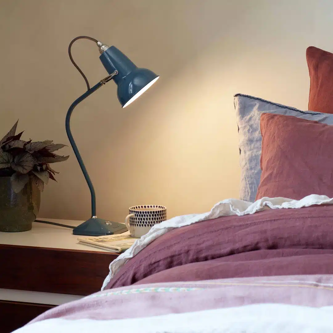 Anglepoise Light - Original 1227 Mini Table Lamp National Trust Edition Neptune Blue - Neptune Blue Finish - Steel Shade