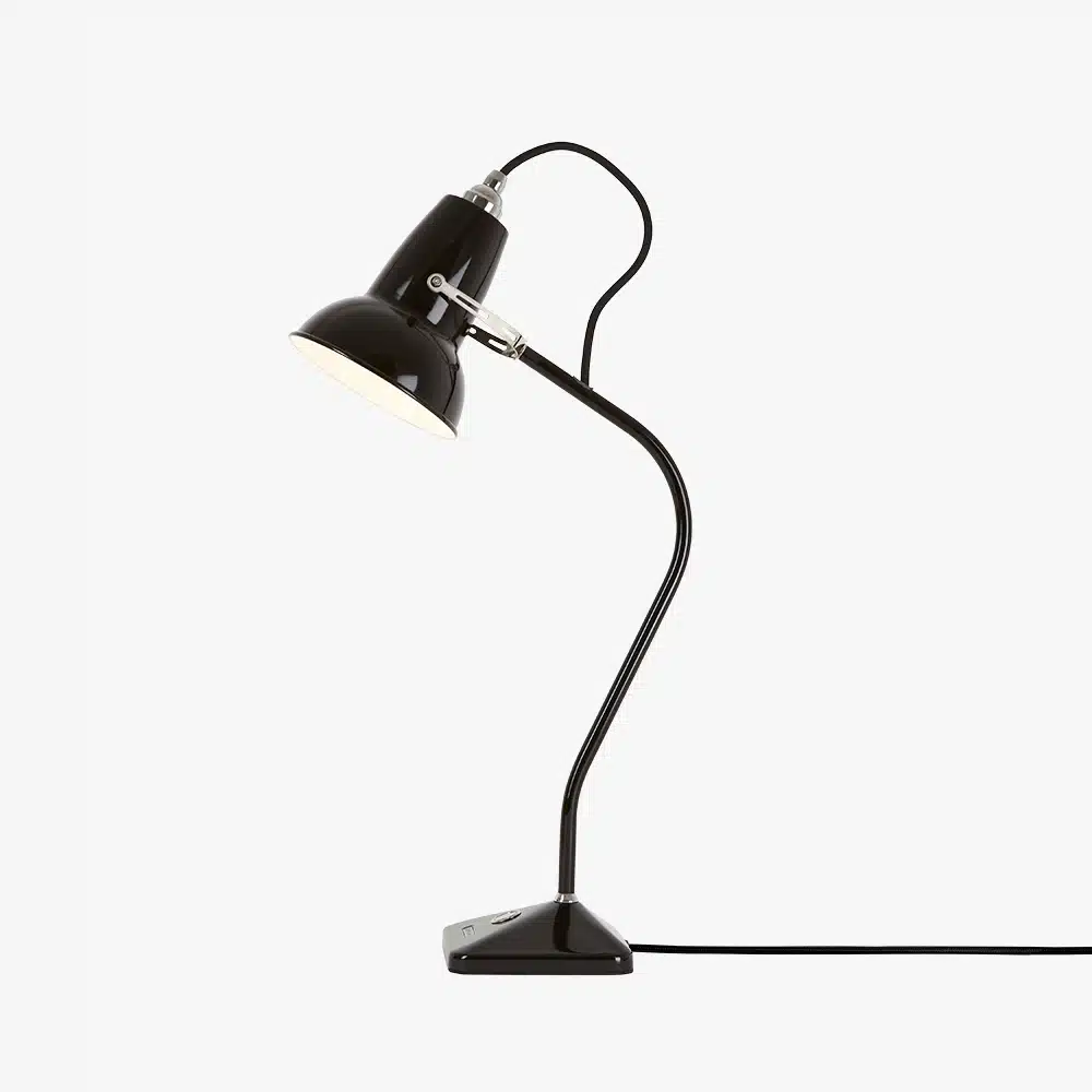 Anglepoise Light - Original 1227 Mini Table Lamp Jet Black - Jet Black Finish - Steel Shade