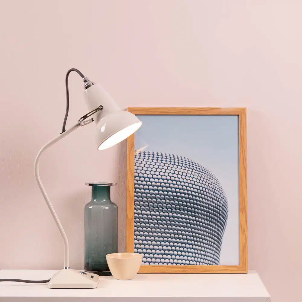 Anglepoise Light - Original 1227 Mini Table Lamp Linen White - Linen White Finish - Steel Shade