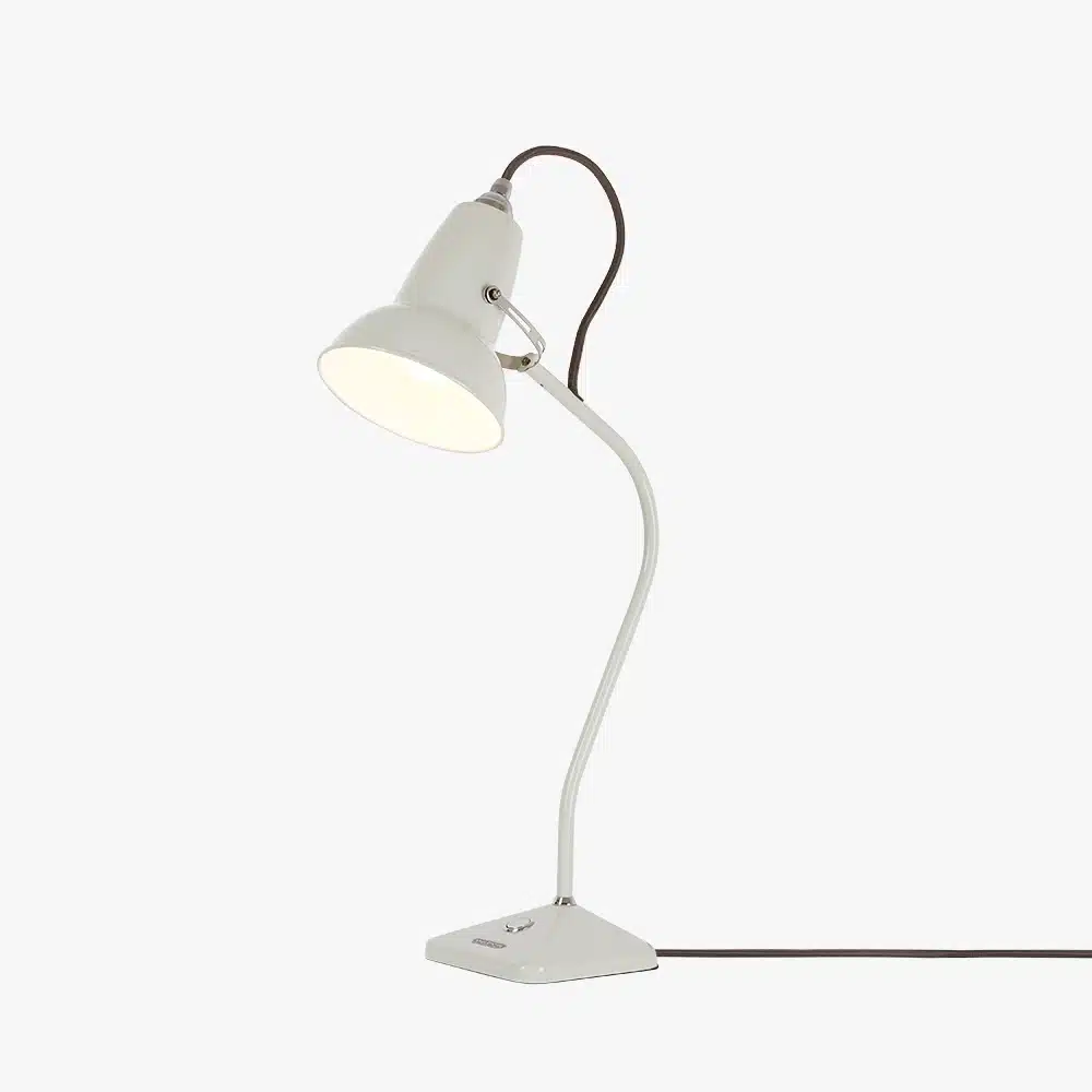 Anglepoise Light - Original 1227 Mini Table Lamp Linen White - Linen White Finish - Steel Shade
