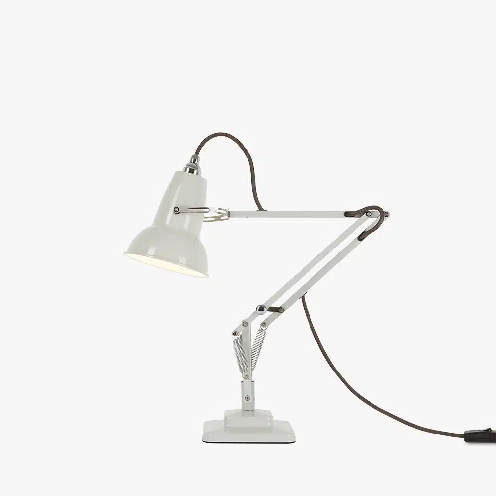 Anglepoise Light - Original 1227 Mini Desk Lamp Linen White - Linen White Finish - Aluminium Arms and Steel Shade